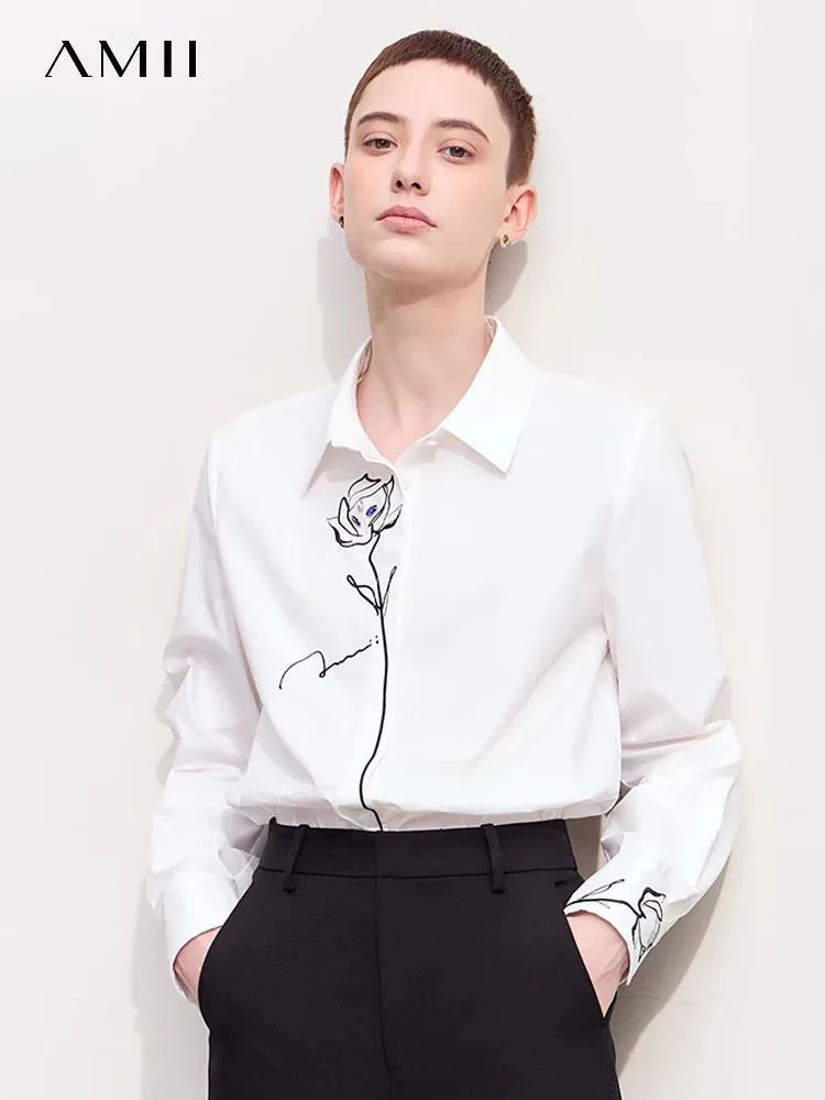 Amii Minimalism Women Shirts 2024 Autumn New Commuter Lapel Nail Diamond Rose Embroidery Cotton Fashion Basic Blouse 12443007
Amii Minimalism Women Shirts 2024 Autumn New Commuter Lapel Nail Diamond Rose Embroidery Cotton Fashion Basic Blouse 12443007