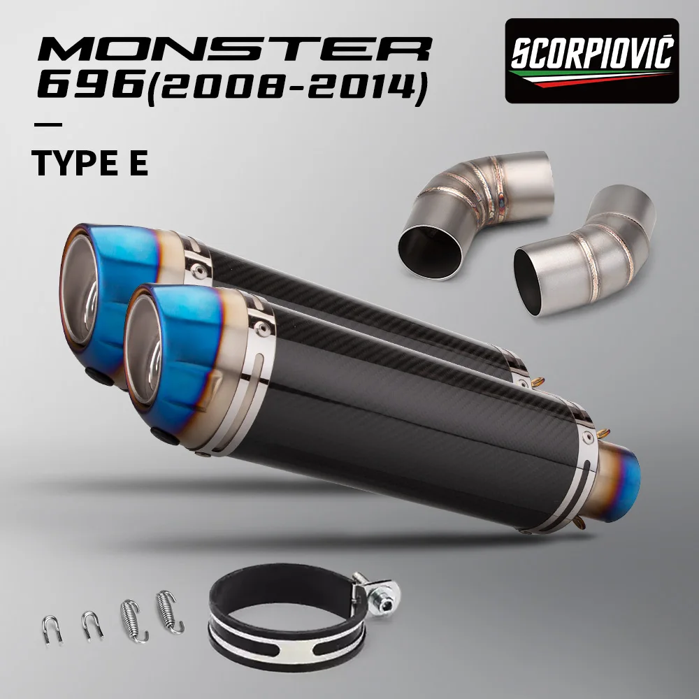 For Monster 696 695 795 796 1100 Exhaust Pipe for Hypermotard 796 Motorcycle Mid Pipe 51mm Muffler Escape
For Monster 696 695 795 796 1100 Exhaust Pipe for Hypermotard 796 Motorcycle Mid Pipe 51mm Muffler Escape