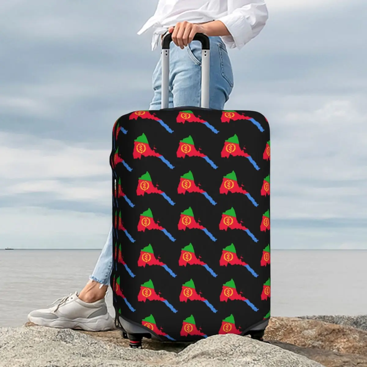 Flag Of Eritrea Suitcase Cover Protection Elastic Travel Luggage Protector Covers for 18-32 Inch
Flag Of Eritrea Suitcase Cover Protection Elastic Travel Luggage Protector Covers for 18-32 Inch