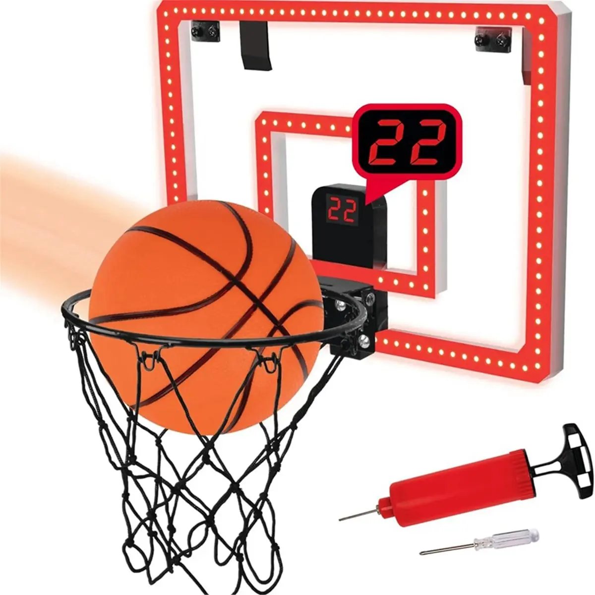 618 Mega Sale Over the Door LED Basketball Hoop with Electronic Scoring & Sound, Light-Up Backboard, Indoor Mini Sports Game
618 Mega Sale Over the Door LED Basketball Hoop with Electronic Scoring & Sound, Light-Up Backboard, Indoor Mini Sports Game