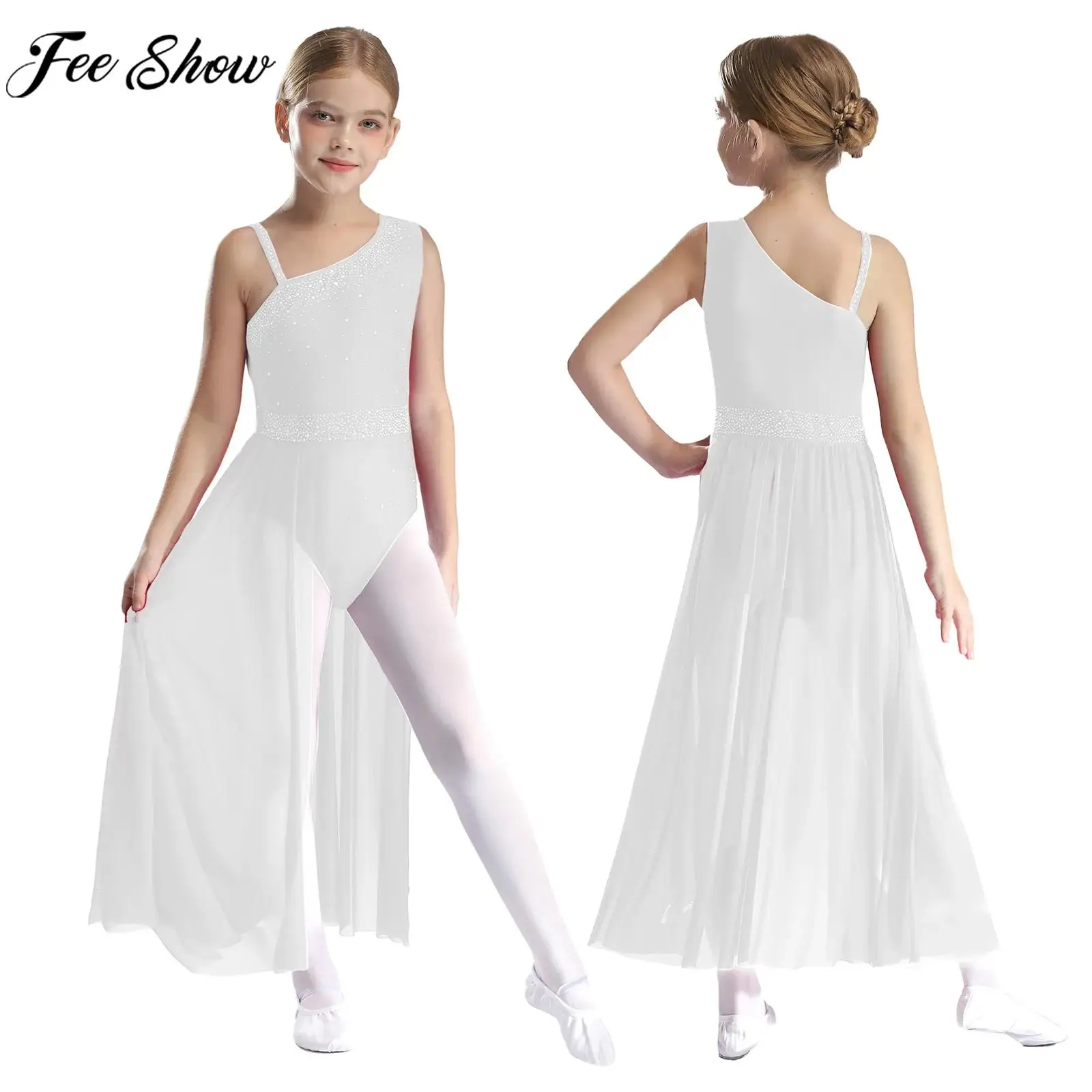 Children Girls Modern Lyrical Dance Dress Ballet Figure Skating Gymnastics Costume Sleeveless Rhinestones Mesh Skirted Leotard
Children Girls Modern Lyrical Dance Dress Ballet Figure Skating Gymnastics Costume Sleeveless Rhinestones Mesh Skirted Leotard