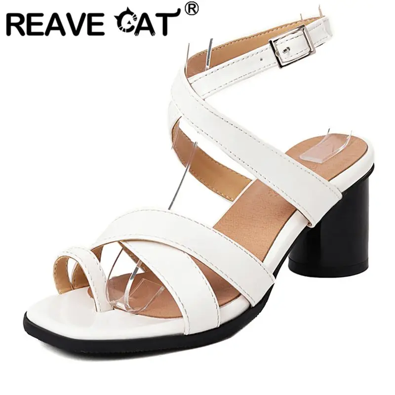REAVE CAT Роскошные блестящие женские босоножки с квадратным носком и круглым каблуком 6,5 см с пряжкой и ремешком, смешанные большие размеры 41 42 43 Классические туфли для свиданий
REAVE CAT Роскошные блестящие женские босоножки с квадратным носком и круглым каблуком 6,5 см с пряжкой и ремешком, смешанные большие размеры 41 42 43 Классические туфли для свиданий