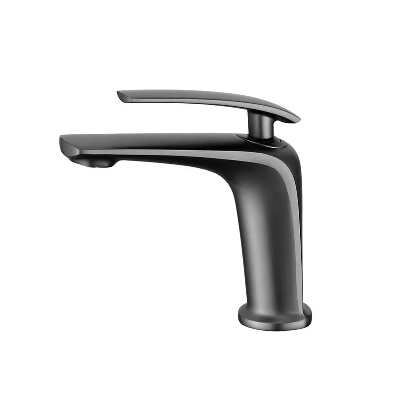 All Copper Gun Gray Faucet Wash Basin Cold and Hot Water Bathroom Wash Basin Single Hole Faucet
All Copper Gun Gray Faucet Wash Basin Cold and Hot Water Bathroom Wash Basin Single Hole Faucet