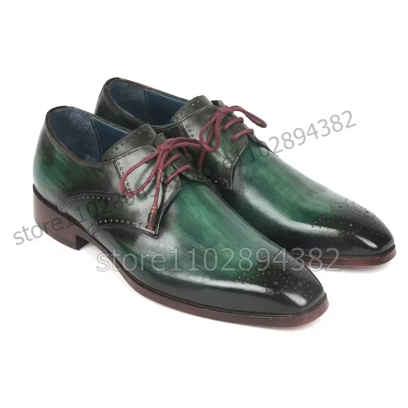 Green Black Square Toe Breathable Men Derby Shoes Fashion Lace up Men Shoes Luxury Handmade Party Feast Banquet Men Dress Shoes
Green Black Square Toe Breathable Men Derby Shoes Fashion Lace up Men Shoes Luxury Handmade Party Feast Banquet Men Dress Shoes