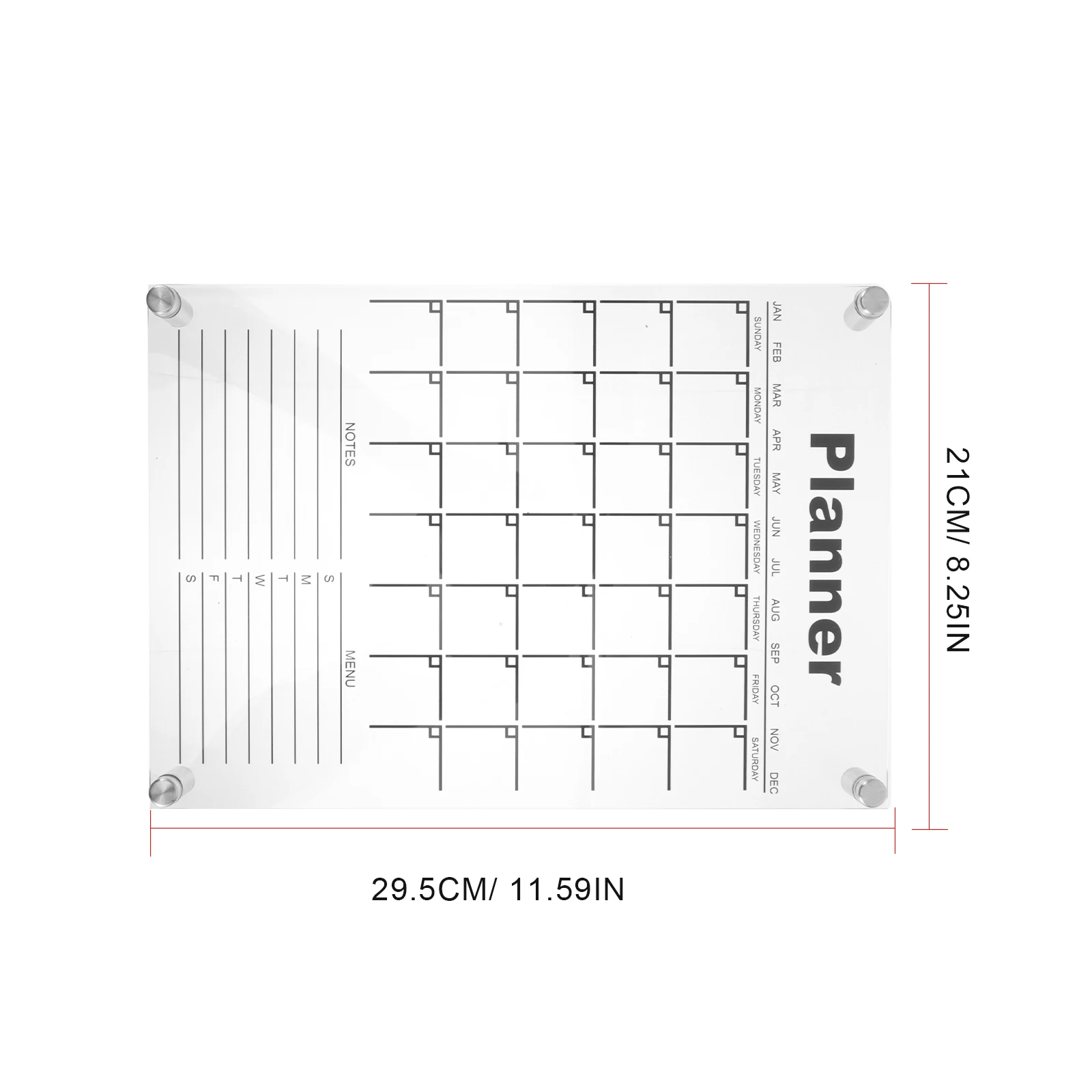 Note Message Board Calendar Magnetic Acrylic Dry Erase Weekly Schedule Planner for Wall Boards
Note Message Board Calendar Magnetic Acrylic Dry Erase Weekly Schedule Planner for Wall Boards