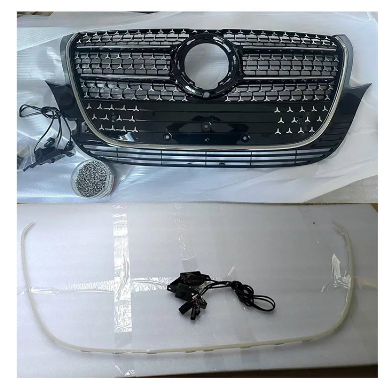 High Quality Carbon Fiber Luminous Front Grille with Light Strip V-Class W447 2014+ Car Modification Accessories
High Quality Carbon Fiber Luminous Front Grille with Light Strip V-Class W447 2014+ Car Modification Accessories