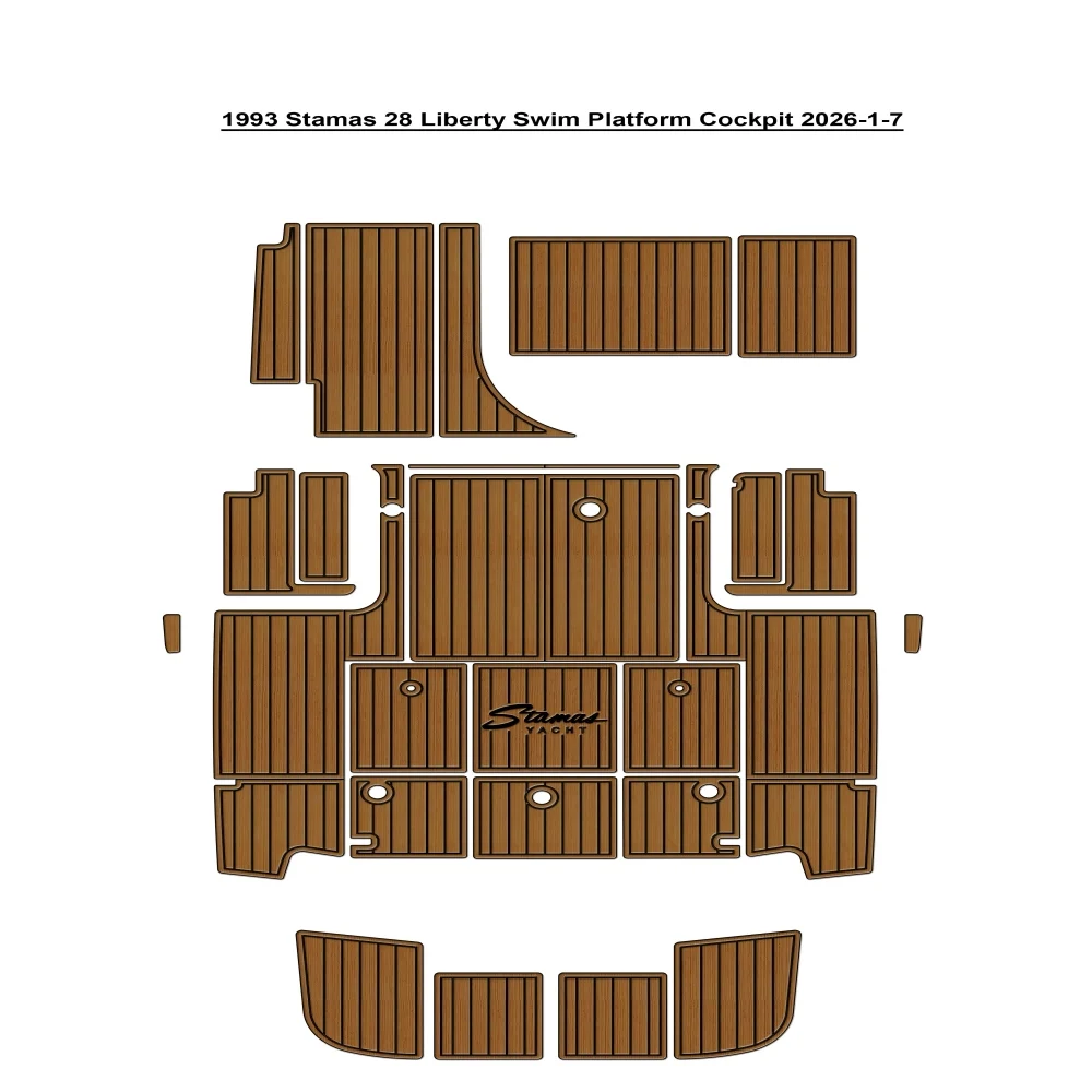 1993 Stamas 28 Liberty Swim Platform Cockpit Pad Boat EVA Foam Faux Teak Deck Floor Mat SeaDek Style Self Adhesive
1993 Stamas 28 Liberty Swim Platform Cockpit Pad Boat EVA Foam Faux Teak Deck Floor Mat SeaDek Style Self Adhesive