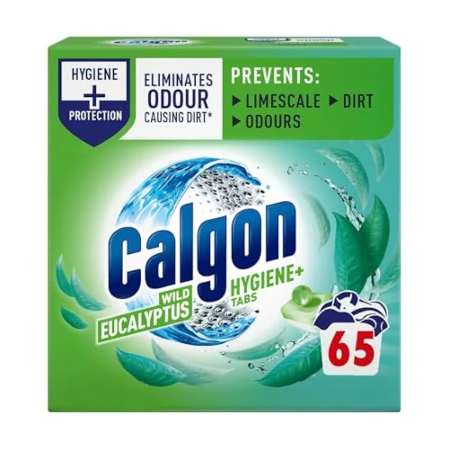 Calgon Hygiene Plus Washing Machine Cleaner and Limescale Remover Water Softener Tablets Unscented 65 Tablets Pack of 1
Calgon Hygiene Plus Washing Machine Cleaner and Limescale Remover Water Softener Tablets Unscented 65 Tablets Pack of 1