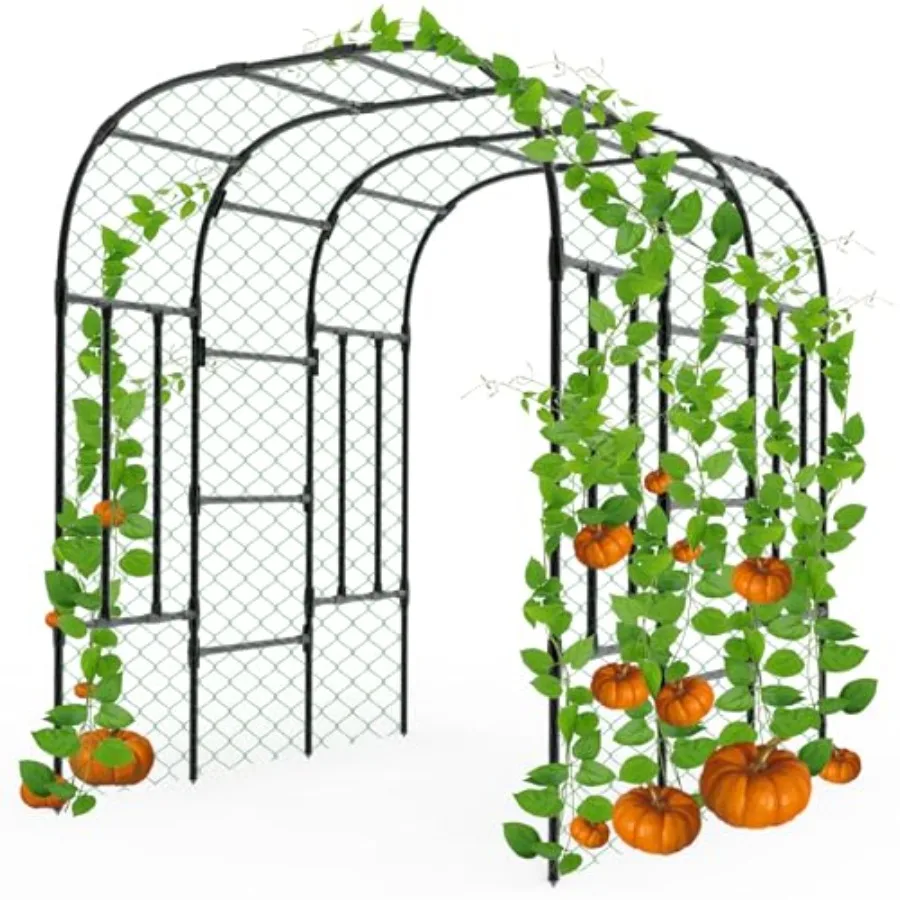 Garden Arch Trellis - 69L71W87H Rust-Proof Grape Trellis with Thickened Steel Pipe Garden Arch Trellis for Climbing Plants Outd
Garden Arch Trellis - 69L71W87H Rust-Proof Grape Trellis with Thickened Steel Pipe Garden Arch Trellis for Climbing Plants Outd