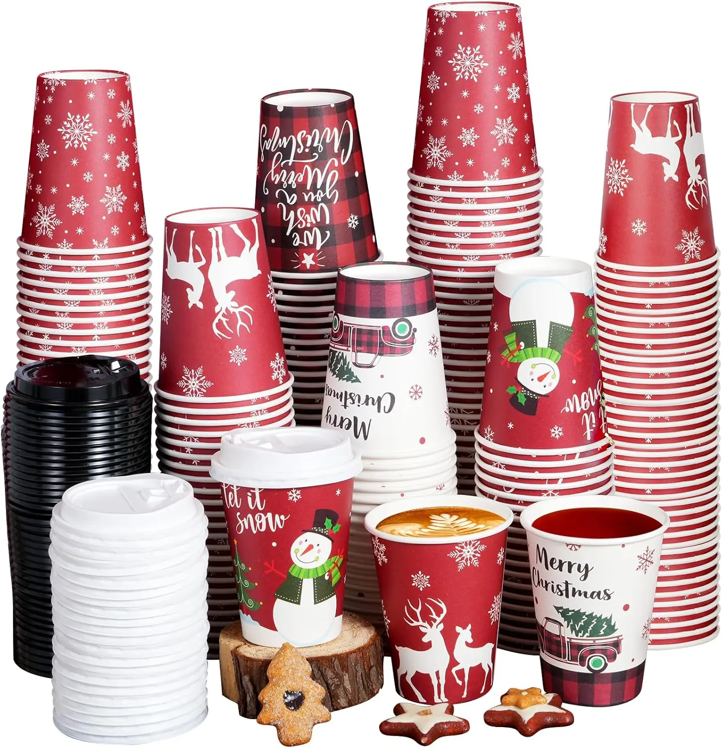100 Pieces 12 oz Christmas Paper Cups with Lids, Disposable Coffee Cups for Cold Beverage Hot Drinking,Snowflake Snowman
100 Pieces 12 oz Christmas Paper Cups with Lids, Disposable Coffee Cups for Cold Beverage Hot Drinking,Snowflake Snowman