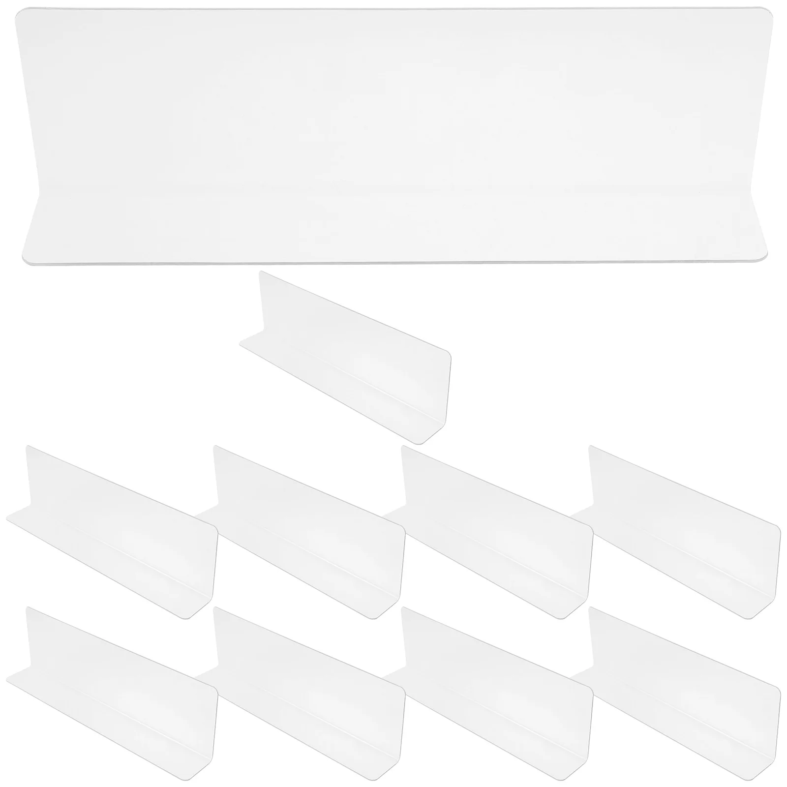 10pcs PVC L Shaped Dividers 20cmx6cm Removable Shelf Organizers Closet Dresser Cabinet Divider
10pcs PVC L Shaped Dividers 20cmx6cm Removable Shelf Organizers Closet Dresser Cabinet Divider