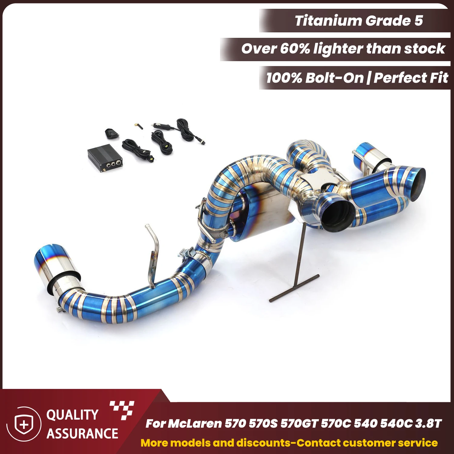 Titanium Catback Exhaust ECCF for McLaren 570 570S 570GT 570C 540 540C 3.8T Valvetronic Plug & Play OEM Warranty Friendly
Titanium Catback Exhaust ECCF for McLaren 570 570S 570GT 570C 540 540C 3.8T Valvetronic Plug & Play OEM Warranty Friendly