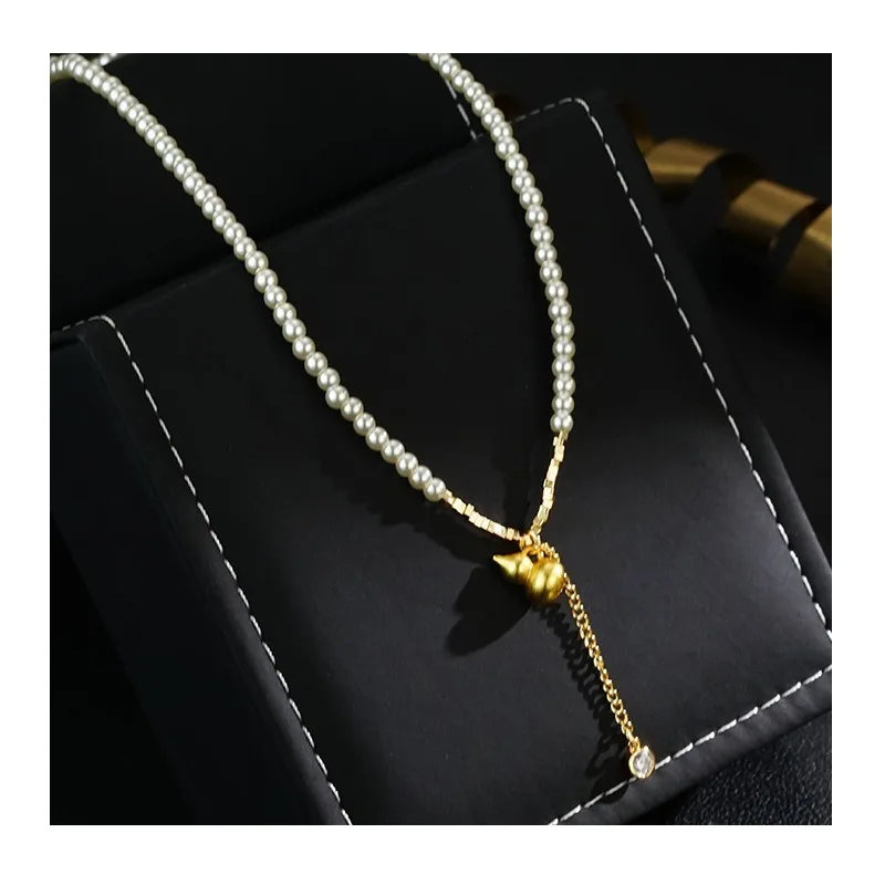 Niche Design Light Luxury Temperament Versatile Millet Pearl Gold Gourd Pendant Bracelet Collarbone Chain Necklace
Niche Design Light Luxury Temperament Versatile Millet Pearl Gold Gourd Pendant Bracelet Collarbone Chain Necklace
