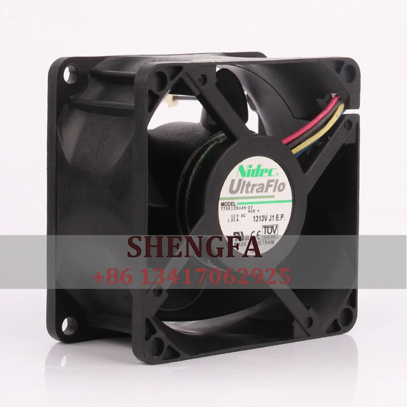 NIDEC T70E12BUA5-07A06 Case Cooling Fan 24V48V DC12V 1.33A EC AC 7CM 70x70x38mm 7038 4-wire PWM High-power Dual Ball Bearing
NIDEC T70E12BUA5-07A06 Case Cooling Fan 24V48V DC12V 1.33A EC AC 7CM 70x70x38mm 7038 4-wire PWM High-power Dual Ball Bearing