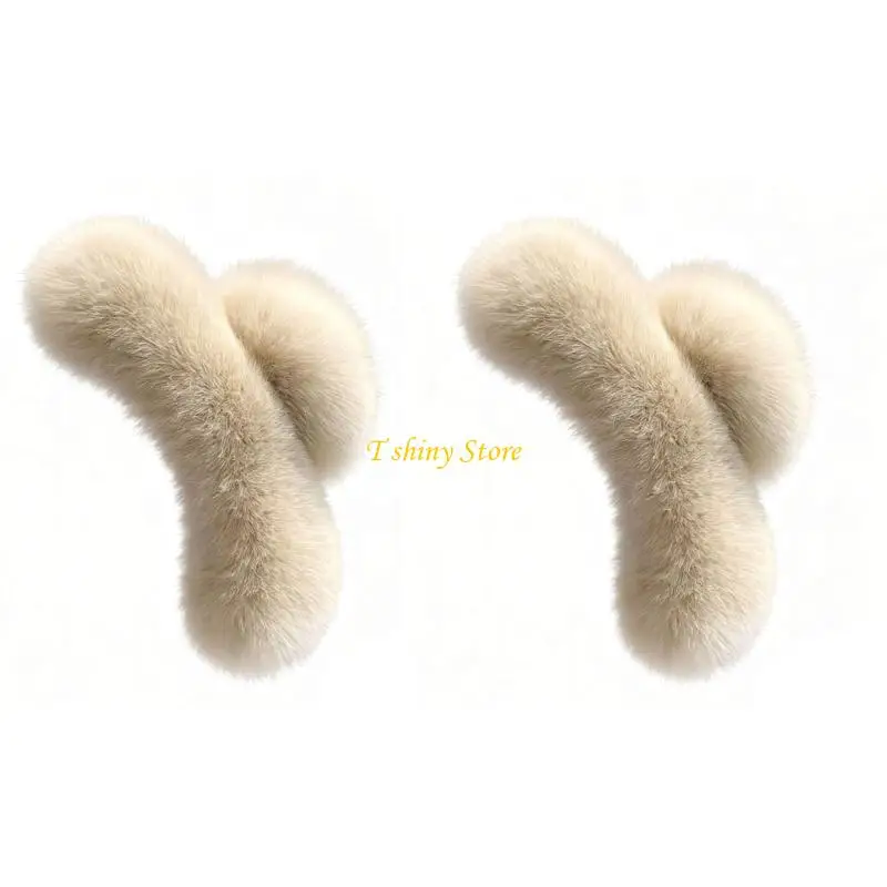 N58F 2Pcs Luxurious Faux Furs Hair Clip Smooth Texture Large Hairpin For Styling
N58F 2Pcs Luxurious Faux Furs Hair Clip Smooth Texture Large Hairpin For Styling
