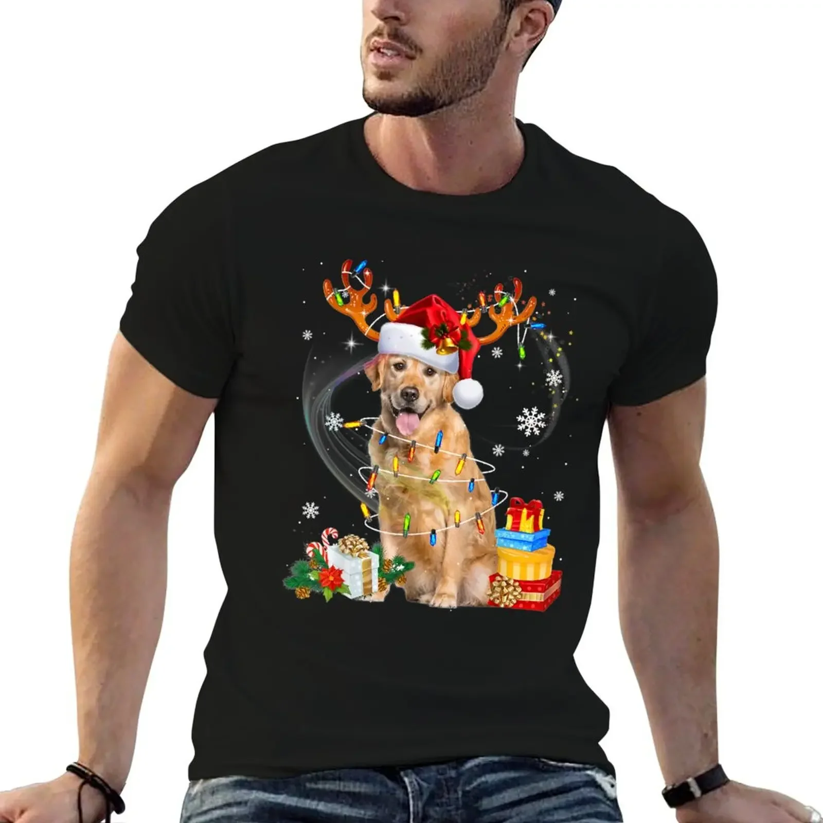 Golden Retriever Reindeer Christmas Funny Dog Xmas Gift T-Shirt korean fashion gifts for boyfriend mens graphic t-shirts pack
Golden Retriever Reindeer Christmas Funny Dog Xmas Gift T-Shirt korean fashion gifts for boyfriend mens graphic t-shirts pack