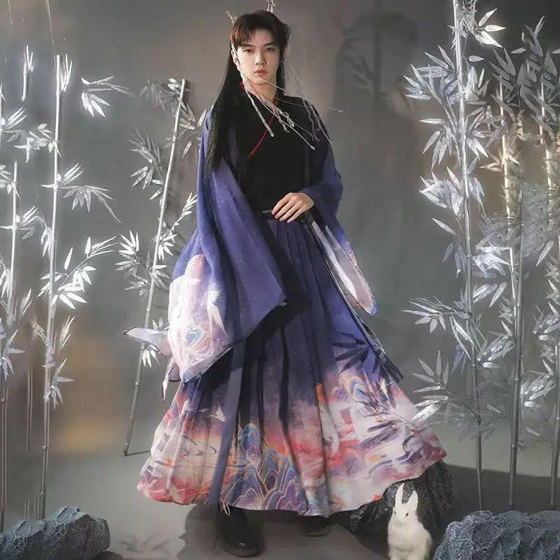 Traditional Chinese Hanfu Men Women Weijin Perod Cross Collar Prinitng Costume Vintage Couples Halloween Cosplay Clothing Street
Traditional Chinese Hanfu Men Women Weijin Perod Cross Collar Prinitng Costume Vintage Couples Halloween Cosplay Clothing Street