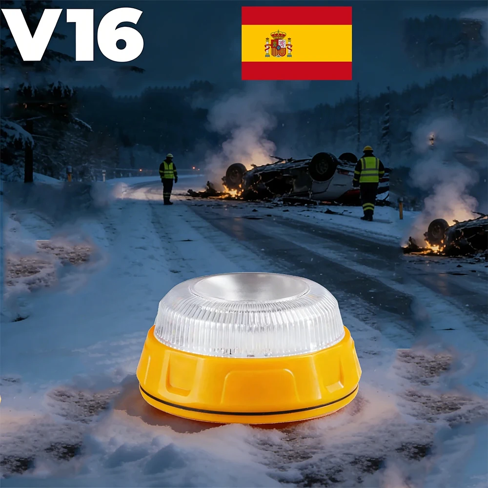 NEW Spain Car Emergency Light V16 Flashing Light Magnetic Induction Road Accident Light Portable Strobe Warning Light
NEW Spain Car Emergency Light V16 Flashing Light Magnetic Induction Road Accident Light Portable Strobe Warning Light