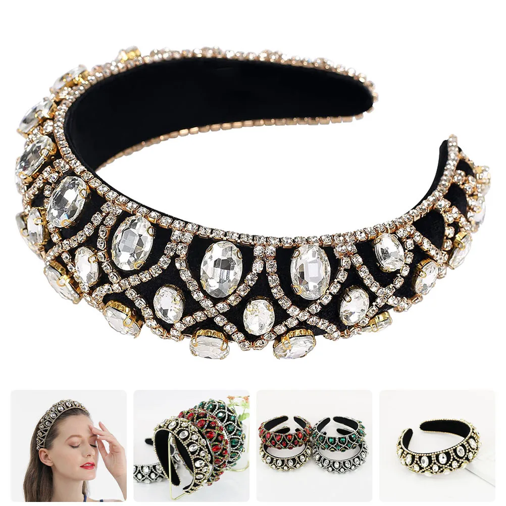 Rhinestone Hairband Velvet Wide Metal Bride Wedding Accessories Girls Headbands Headdress Baroque Style Daily Party Hair Tool
Rhinestone Hairband Velvet Wide Metal Bride Wedding Accessories Girls Headbands Headdress Baroque Style Daily Party Hair Tool