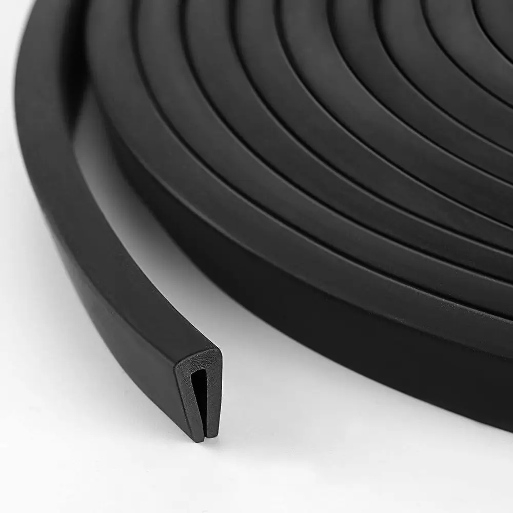 1/16 Black Rubber Edge Trim - Flexible Adhesive U Channel Protector for Metal Edges and Car Glass
1/16 Black Rubber Edge Trim - Flexible Adhesive U Channel Protector for Metal Edges and Car Glass