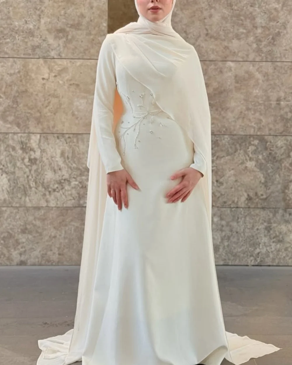 Customized Formal Elegant Muslim Party Dress High Collar Long Sleeves Robes De Soirée Rhinestone Straight Retro Evening Dresses
Customized Formal Elegant Muslim Party Dress High Collar Long Sleeves Robes De Soirée Rhinestone Straight Retro Evening Dresses