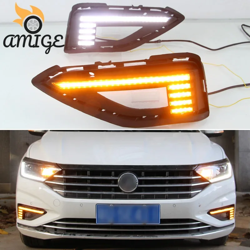 LED Daylights For Volkswagen Jetta Sagitar 2019 2020 VW Yellow Turning Signal DRL Car LED Daytime Running Light Auto Foglamps
LED Daylights For Volkswagen Jetta Sagitar 2019 2020 VW Yellow Turning Signal DRL Car LED Daytime Running Light Auto Foglamps