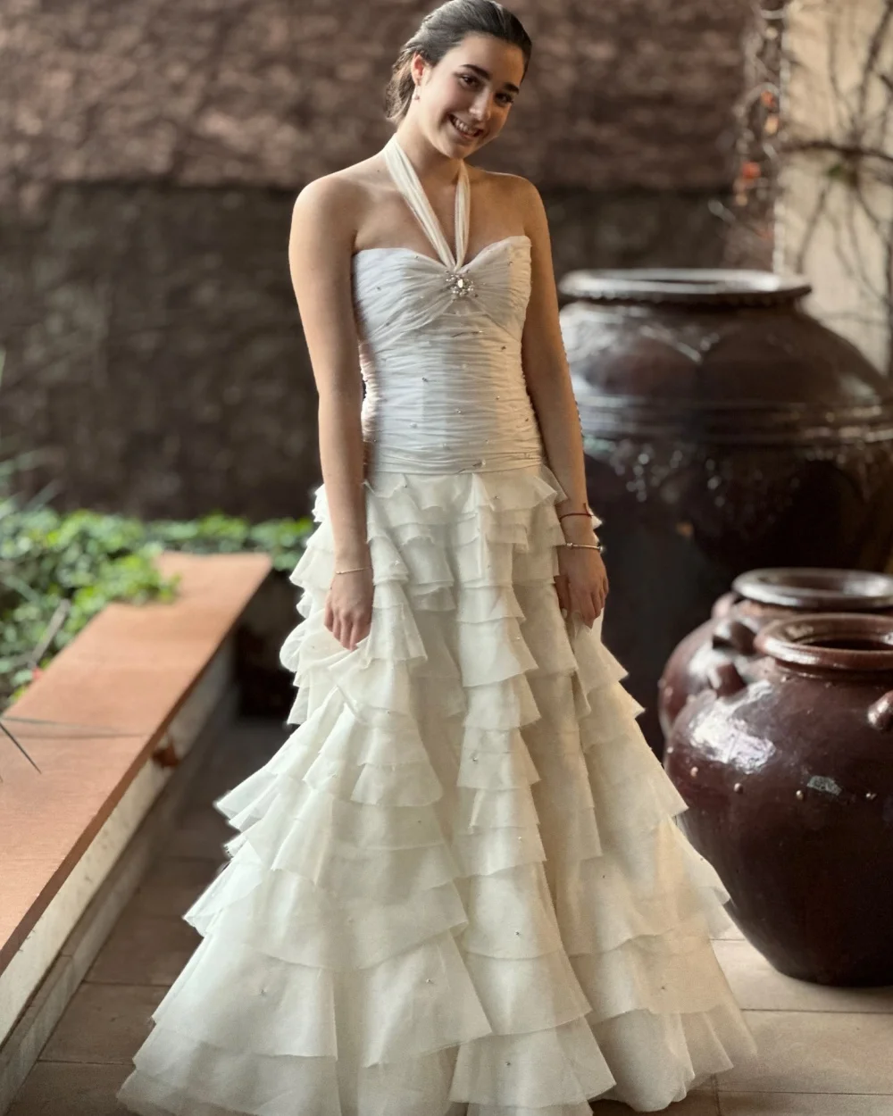 Customized Elegant Classic Tulle Rhinestone Tiered A-line Halter Long Dresses Bespoke Occasion Dresses Sizes Available Formal
Customized Elegant Classic Tulle Rhinestone Tiered A-line Halter Long Dresses Bespoke Occasion Dresses Sizes Available Formal