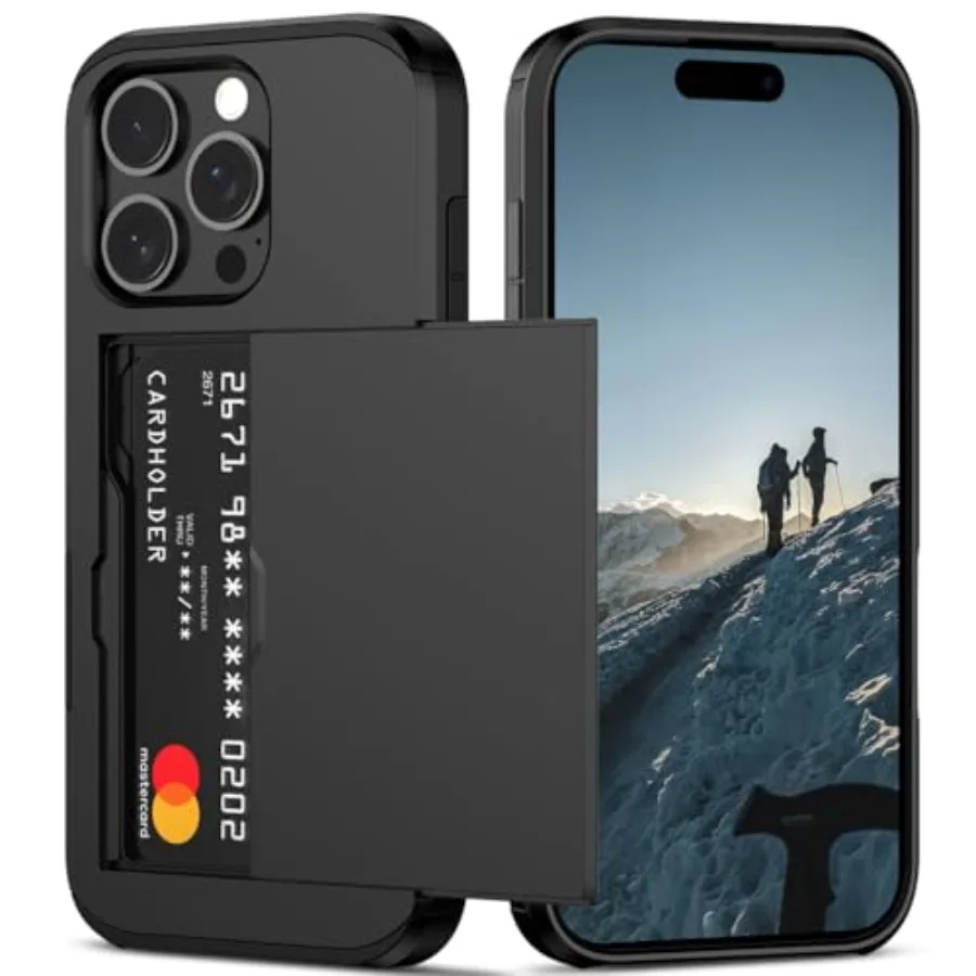 Compatible with iPhone 16 Pro Case with Card Holder Dual Layer Heavy Duty Protective Shockproof Hidden Card Slot Slim Wallet Ph
Compatible with iPhone 16 Pro Case with Card Holder Dual Layer Heavy Duty Protective Shockproof Hidden Card Slot Slim Wallet Ph