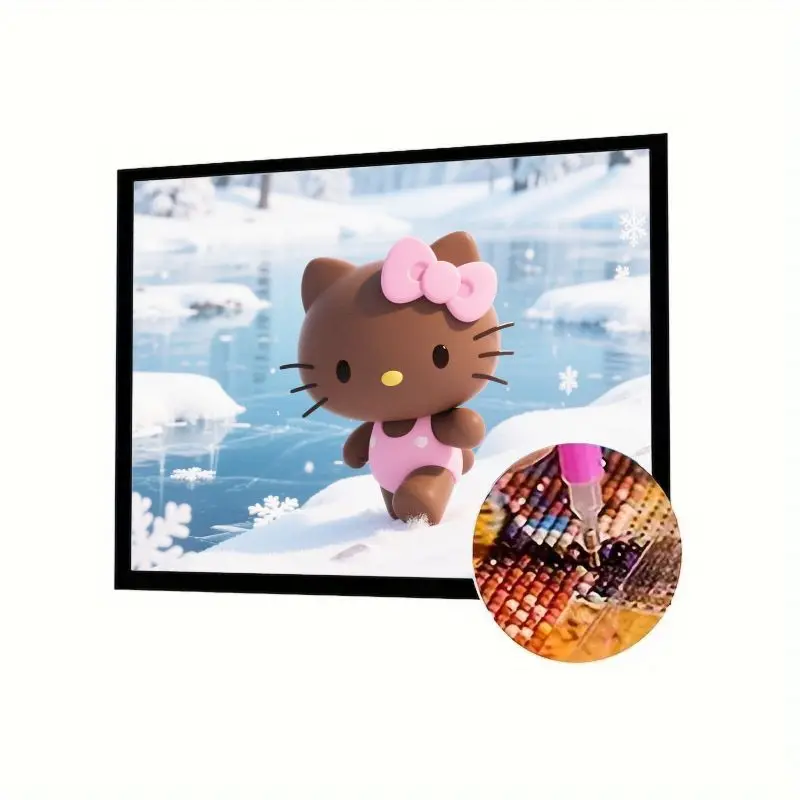 1 шт., очаровательный коричневый Hello Kitty, зимняя страна чудес, 5D набор для алмазной живописи «сделай сам», полная дрель, вышивка стразами, художественное ремесло, милый P 
1 шт., очаровательный коричневый Hello Kitty, зимняя страна чудес, 5D набор для алмазной живописи «сделай сам», полная дрель, вышивка стразами, художественное ремесло, милый P