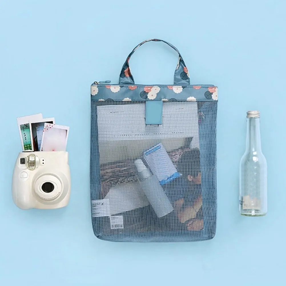 Large Blue Flower Mesh Beach Bag Heavy Duty Handles Sand Drain Storage Tote for Family Children Pool Boat Outdoor Activities
Large Blue Flower Mesh Beach Bag Heavy Duty Handles Sand Drain Storage Tote for Family Children Pool Boat Outdoor Activities