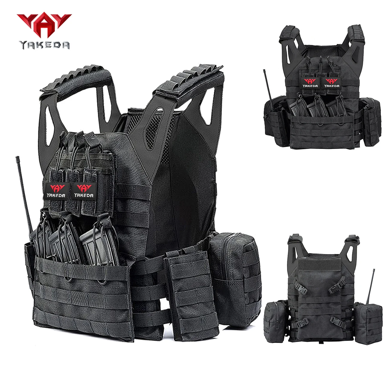 YAKEDA outdoor multi-functional hunting vest with Molle expansion system, multiple equipment packages Magic Sticky
YAKEDA outdoor multi-functional hunting vest with Molle expansion system, multiple equipment packages Magic Sticky