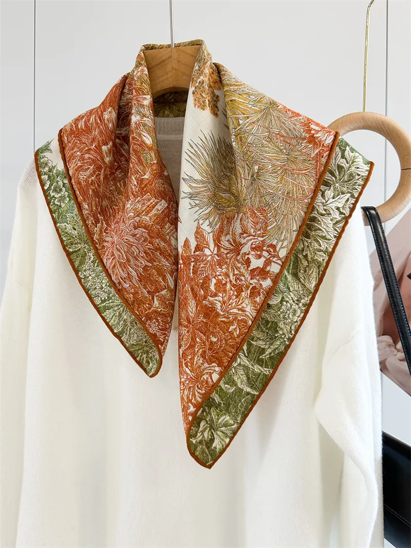 70% Wool 30% Silk Scarf Women Original Leaves Print Square Scarves Warm Women Winter Scarf Brand Luxury Scarf Foulards Femme
70% Wool 30% Silk Scarf Women Original Leaves Print Square Scarves Warm Women Winter Scarf Brand Luxury Scarf Foulards Femme