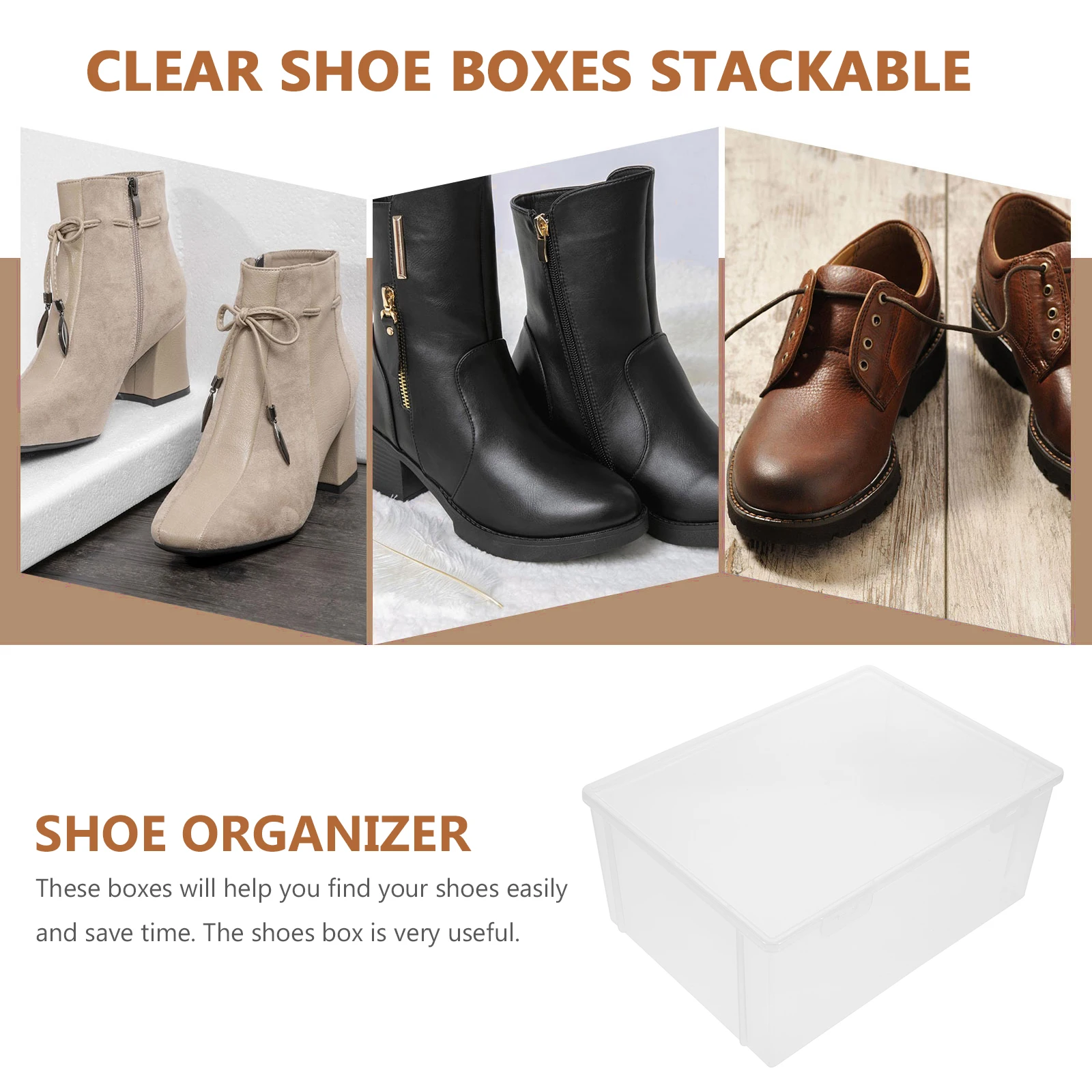 Clear Shoe Boxes Stackable Plastic Storage Bins for Sneakers Athletic Bed Closet ganization Transparent Container
Clear Shoe Boxes Stackable Plastic Storage Bins for Sneakers Athletic Bed Closet ganization Transparent Container