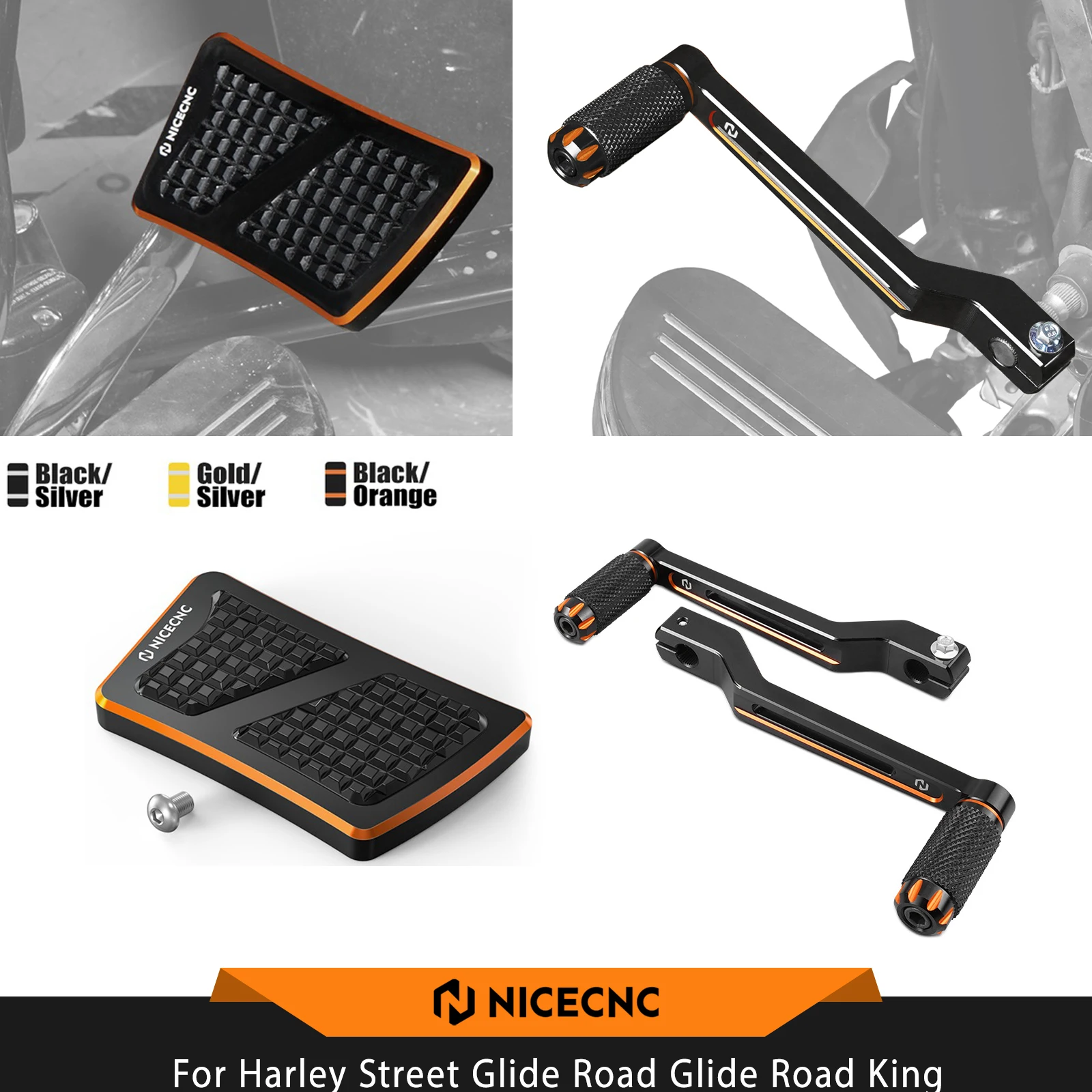 NICECNC For Harley Street Glide FLHX Road Glide FLTRX Road King /Special Brake Pedal Pad Shifter Levers Electra Glide Standard
NICECNC For Harley Street Glide FLHX Road Glide FLTRX Road King /Special Brake Pedal Pad Shifter Levers Electra Glide Standard