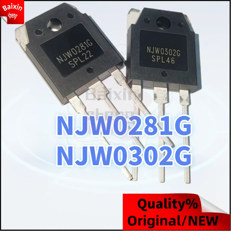 10PCS NEW Original NJW0281G NJW0302G TO-3P 15A 250V 150W NPN PNP Audio Amplifier Transistor NJW0281 NJW0302
10PCS NEW Original NJW0281G NJW0302G TO-3P 15A 250V 150W NPN PNP Audio Amplifier Transistor NJW0281 NJW0302