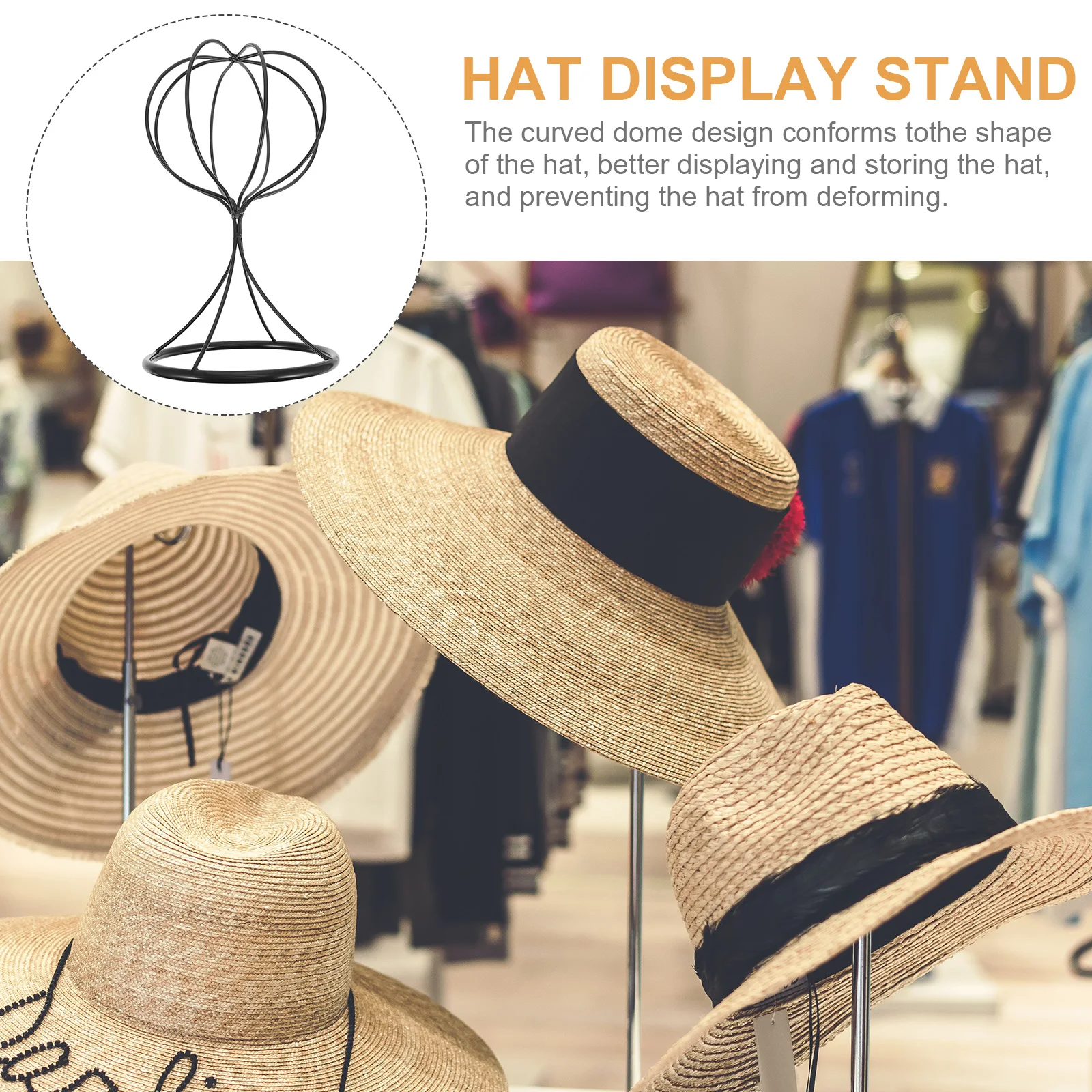 Iron for Wigs Hat Rack Storage Display Fashion Adjustable Hat Storage Rack Black Acrylic Display Stand Use
Iron for Wigs Hat Rack Storage Display Fashion Adjustable Hat Storage Rack Black Acrylic Display Stand Use