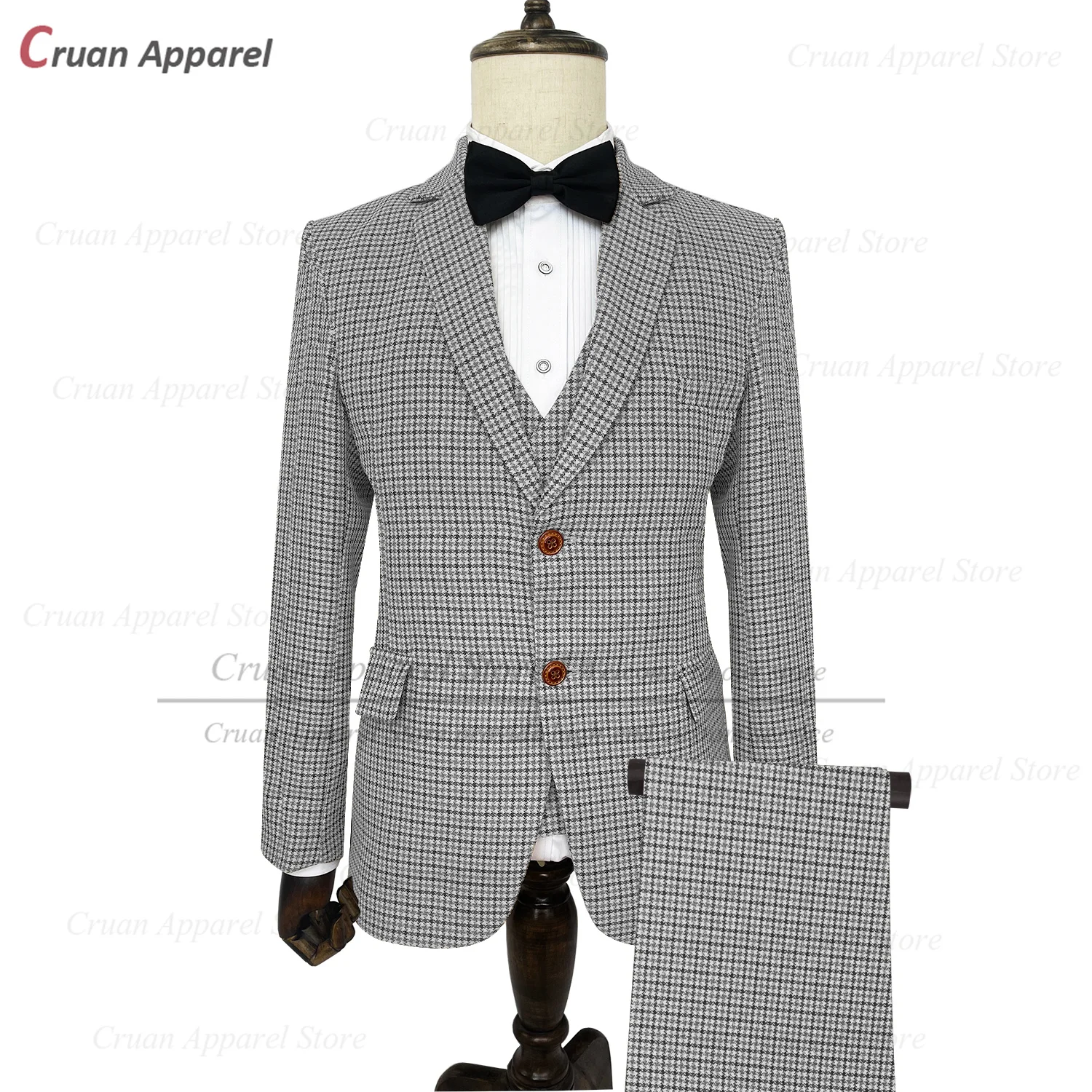 Classic Dark Grey Plaid Men Suit Sets Formal Party Business Blazer Vest Pants Outfits Elegant Male Slim Fit Costumes 3 Pieces
Classic Dark Grey Plaid Men Suit Sets Formal Party Business Blazer Vest Pants Outfits Elegant Male Slim Fit Costumes 3 Pieces