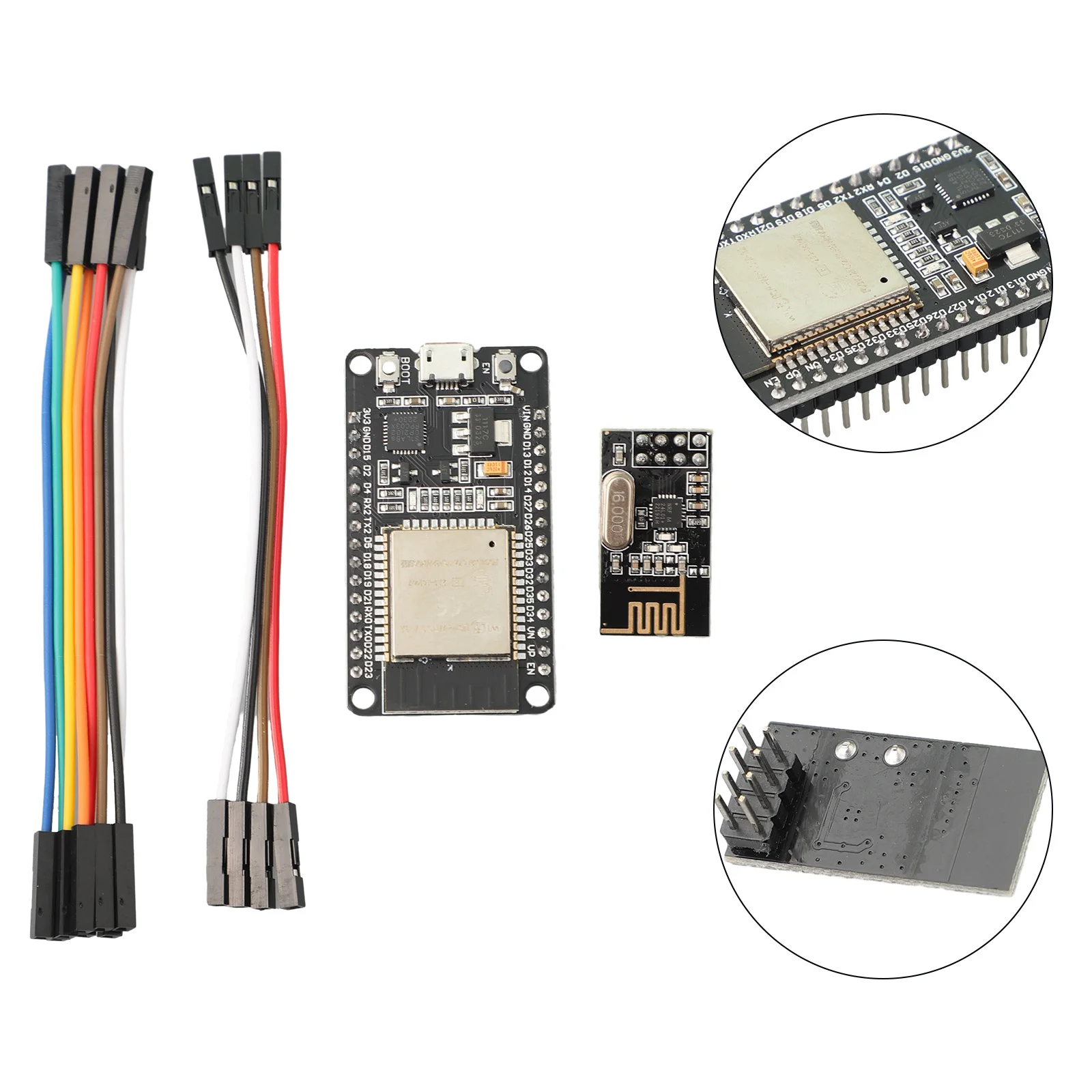 Комплект кабеля ESP32 + NRF24L01 готов к установке для Hoymiles HM300 HM350, высокопроизводительный модуль NRF24L01+, высокое качество
Комплект кабеля ESP32 + NRF24L01 готов к установке для Hoymiles HM300 HM350, высокопроизводительный модуль NRF24L01+, высокое качество