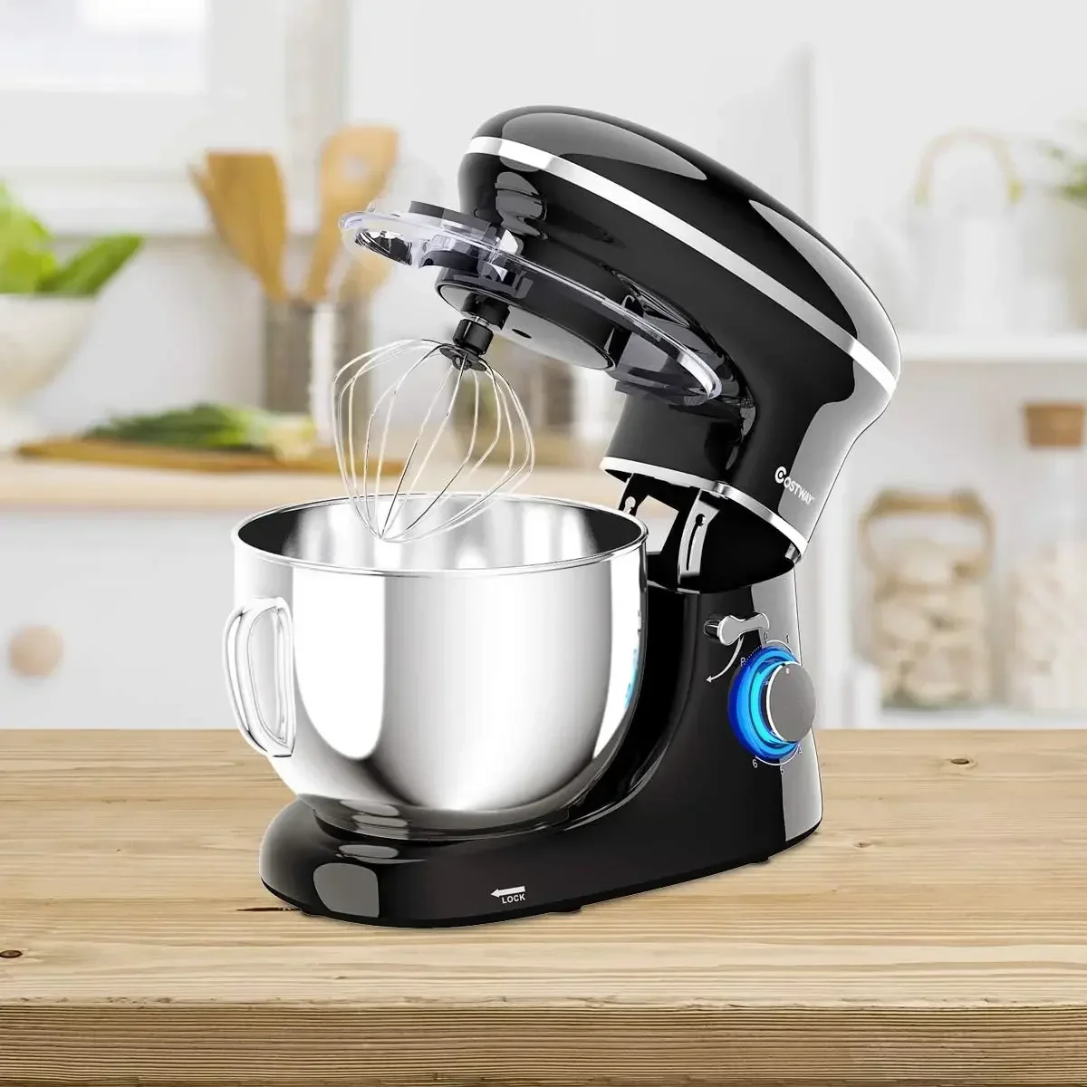 COSTWAY Stand Mixer, 660W Electric Kitchen Food Mixer with 6-Speed Control, 6.3-Quart Stainless Steel Bowl, Dough Hook, Beater
COSTWAY Stand Mixer, 660W Electric Kitchen Food Mixer with 6-Speed Control, 6.3-Quart Stainless Steel Bowl, Dough Hook, Beater