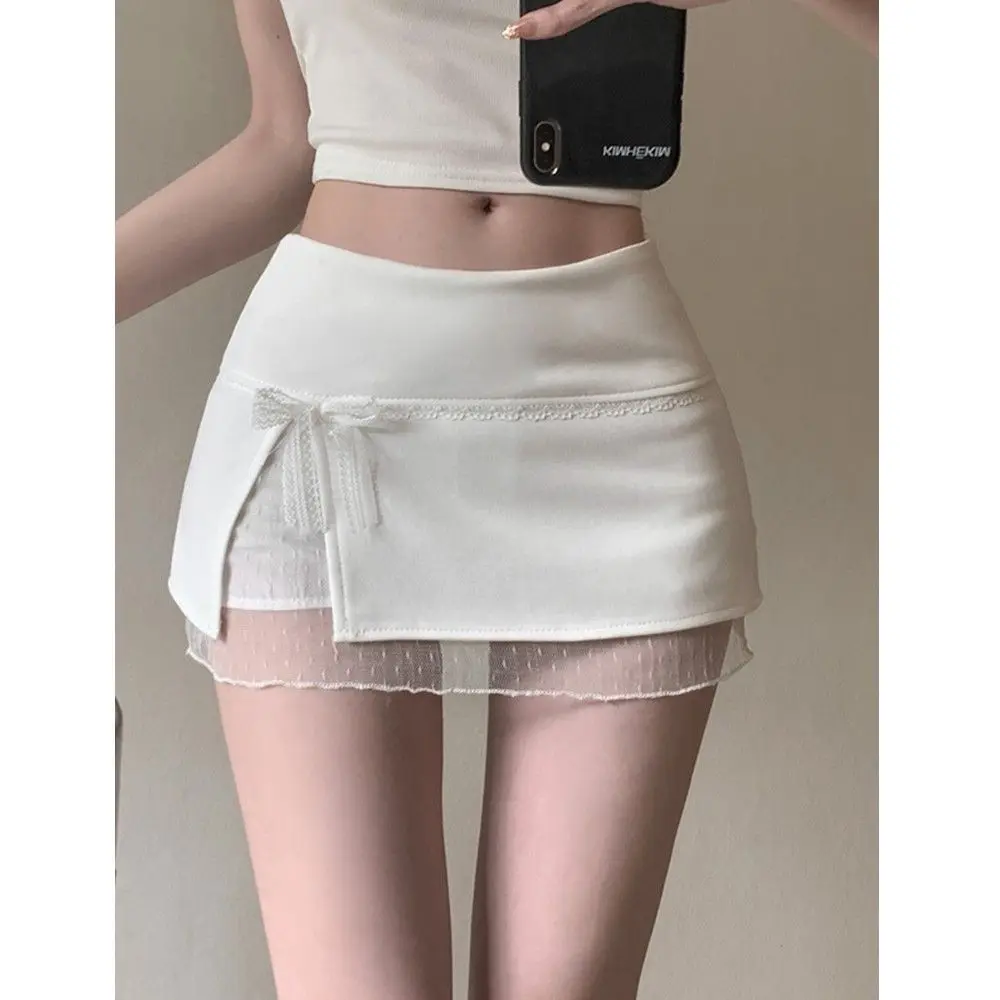 White Bow Lace Splicing Skirt Women Summer Anti-ligh Hip-wrapped High-waisted A-word Mini Skirt
White Bow Lace Splicing Skirt Women Summer Anti-ligh Hip-wrapped High-waisted A-word Mini Skirt