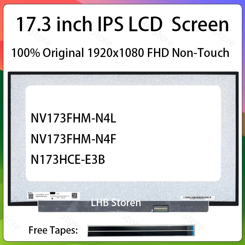 17,3-дюймовый IPS-экран для ноутбука NV173FHM-N4L NV173FHM-N4F N173HCE-E3B, матричная панель дисплея, замена, 1920x1080, eDP, 30 контактов
17,3-дюймовый IPS-экран для ноутбука NV173FHM-N4L NV173FHM-N4F N173HCE-E3B, матричная панель дисплея, замена, 1920x1080, eDP, 30 контактов