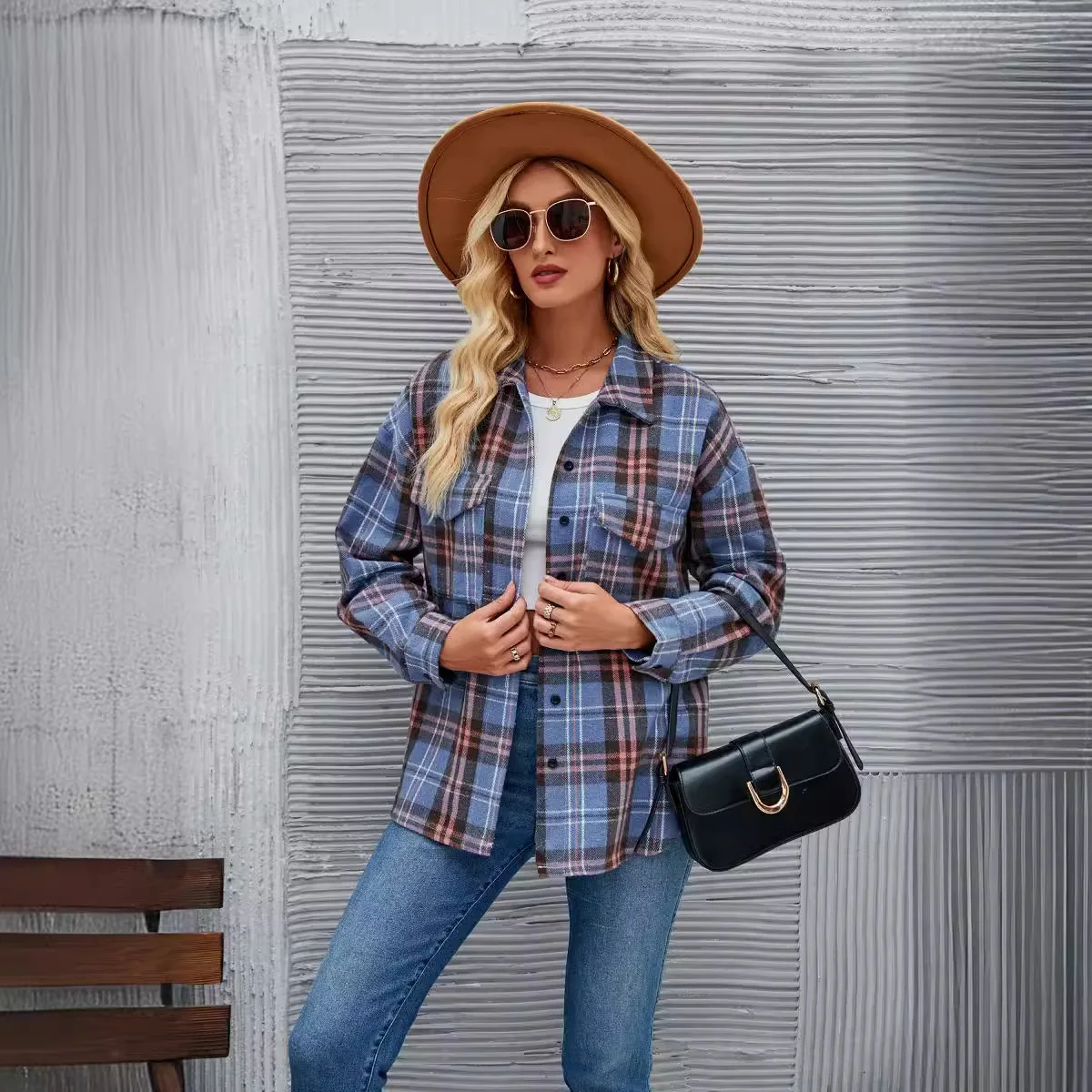 Women's Autumn Winter New Casual Shirt Jacket Plaid Woolen Coat Womens Top Cold Shirt Long Sleeve Shirts Gömlek Kadın
Women's Autumn Winter New Casual Shirt Jacket Plaid Woolen Coat Womens Top Cold Shirt Long Sleeve Shirts Gömlek Kadın