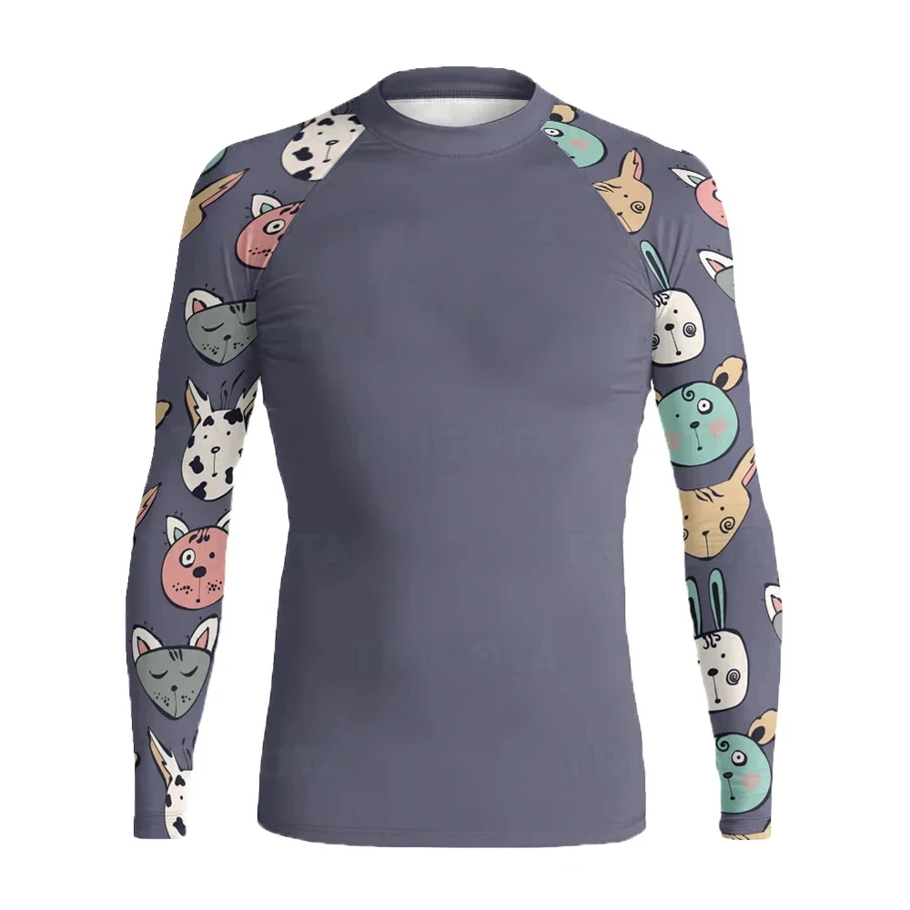 Funny Men Rash Guard Fashion Elastic T Shirt Long Sleeve Surfing Swimsuit Top Water Sports Fitness Quick-Drying
Funny Men Rash Guard Fashion Elastic T Shirt Long Sleeve Surfing Swimsuit Top Water Sports Fitness Quick-Drying