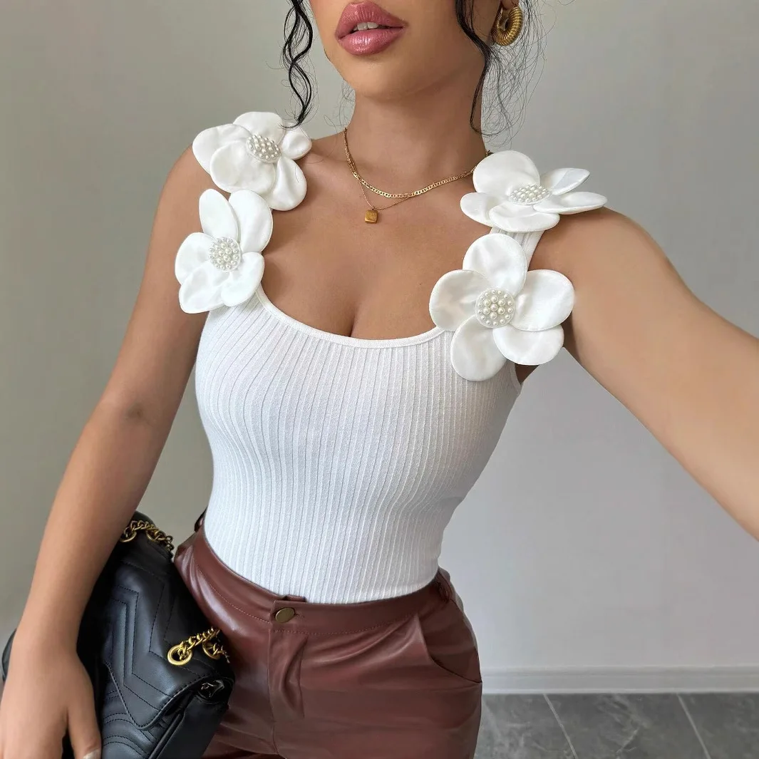 New Summer Women's Vest White Slim Three-dimensional Bow Fashion Top Girl's Sleeveless T-shirt
New Summer Women's Vest White Slim Three-dimensional Bow Fashion Top Girl's Sleeveless T-shirt