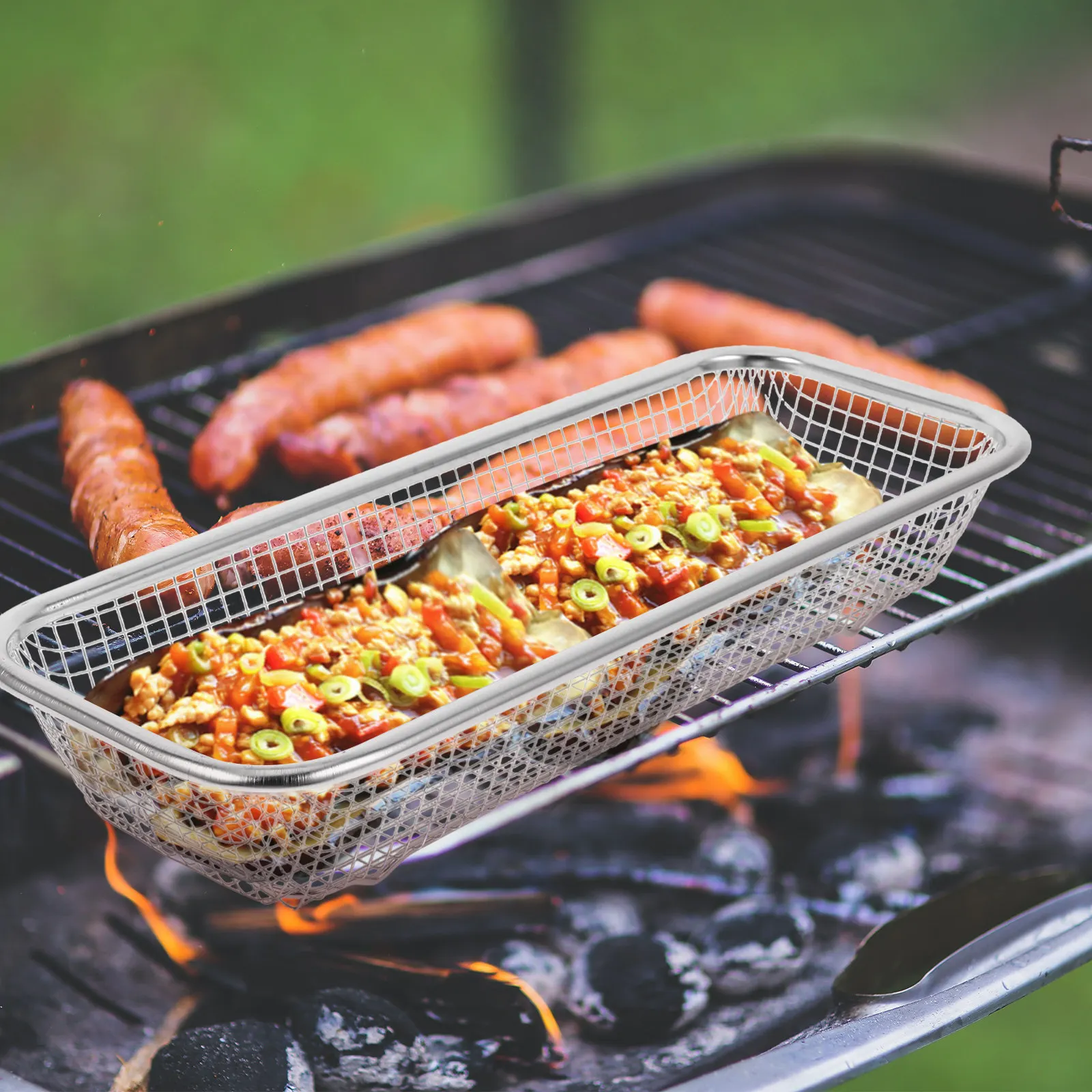Heavy Duty Stainless Steel Grill Basket Air Fryer Tray for Oven Baking Grilling Crispy Food Even Heat Distribution Veggie Basket
Heavy Duty Stainless Steel Grill Basket Air Fryer Tray for Oven Baking Grilling Crispy Food Even Heat Distribution Veggie Basket