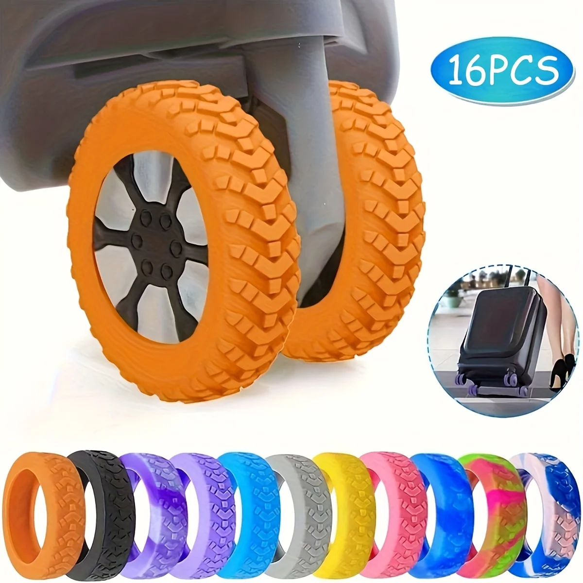 16pcs Silicone luggage handle cover - Shockproof and noise-reducing protective cap, essential accessory for luggage boxes
16pcs Silicone luggage handle cover - Shockproof and noise-reducing protective cap, essential accessory for luggage boxes