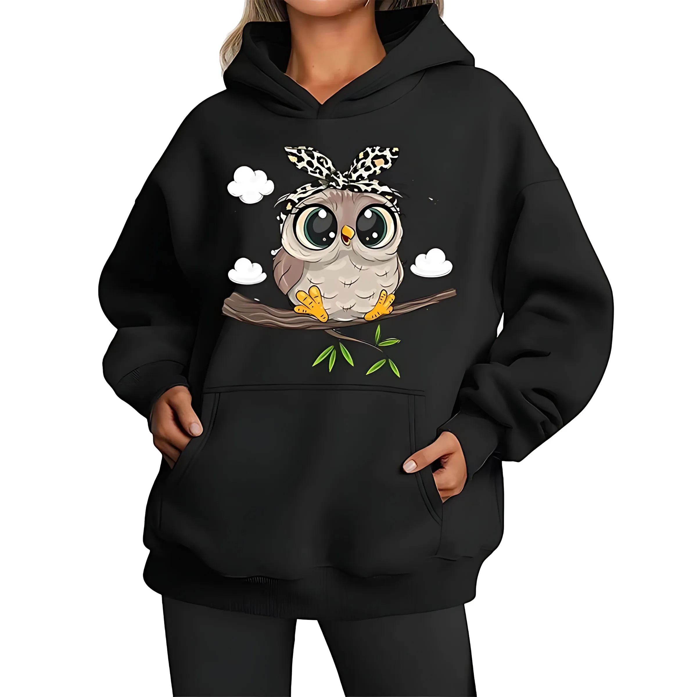 The new Spring and Autumn 2025 maternity hoodie is comfortable soft casual and fashionable It features an owl-printed pullover
The new Spring and Autumn 2025 maternity hoodie is comfortable soft casual and fashionable It features an owl-printed pullover