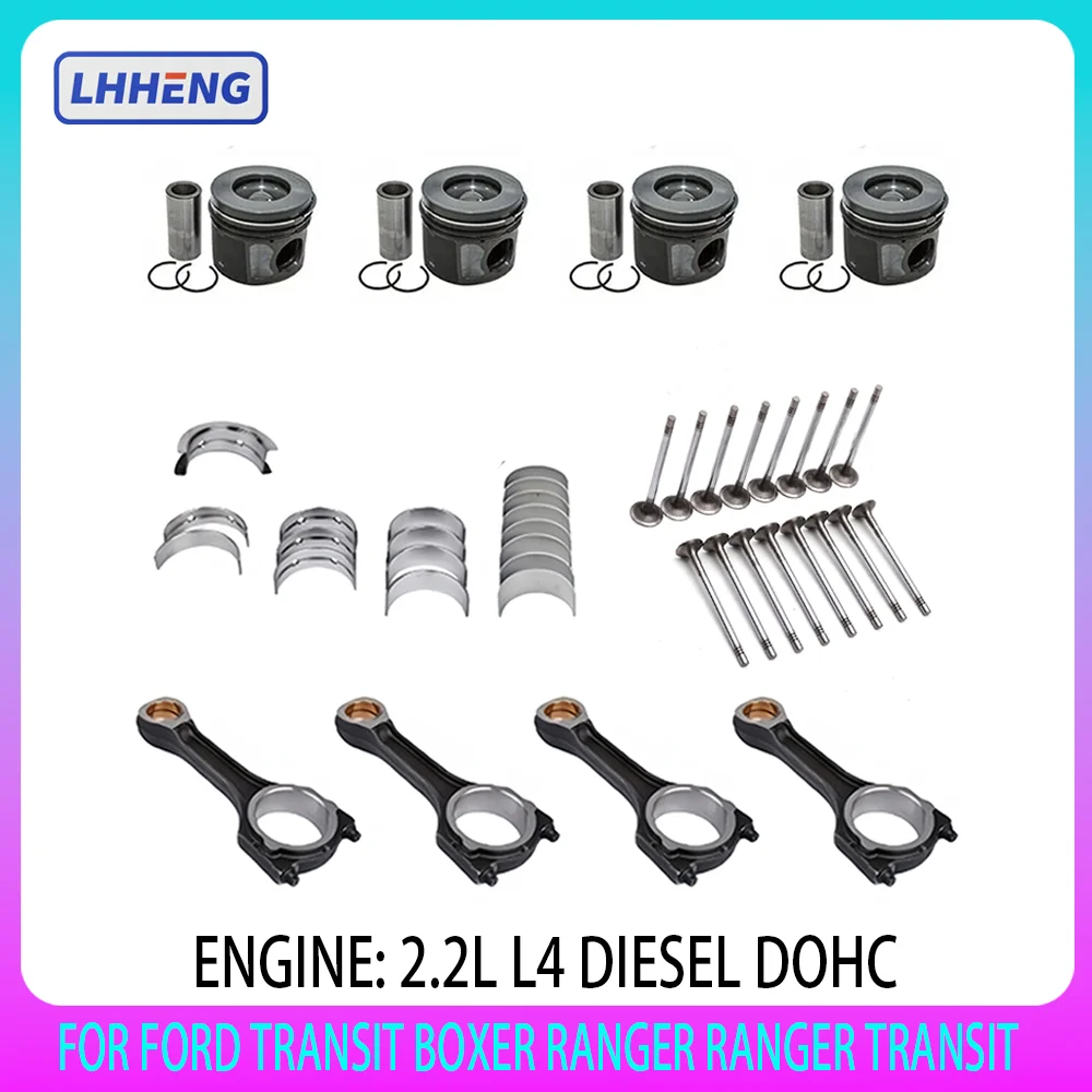 Ремкомплект поршневых подшипников, клапанов, шатунов для 2,2 л T, дизель FORD TRANSIT BOXER RANGER CITROEN JUMPER PEUGEOT BOXER TDCi 11-20
Ремкомплект поршневых подшипников, клапанов, шатунов для 2,2 л T, дизель FORD TRANSIT BOXER RANGER CITROEN JUMPER PEUGEOT BOXER TDCi 11-20