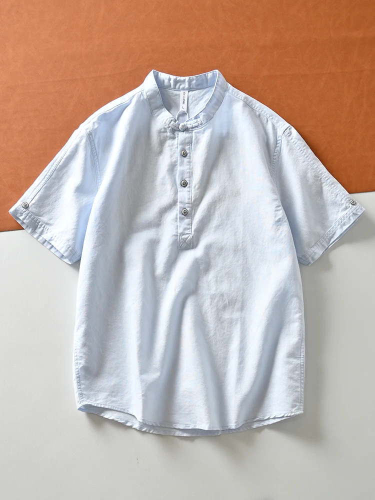 Breathable Cotton Linen Short Sleeve Shirt Men's Workwear Summer Skin-friendly Loose Fit Stand Collar Traditional Chinese Style
Breathable Cotton Linen Short Sleeve Shirt Men's Workwear Summer Skin-friendly Loose Fit Stand Collar Traditional Chinese Style