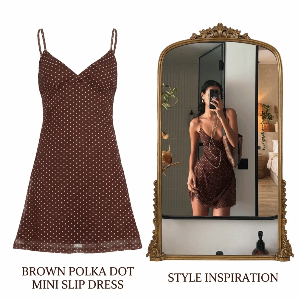 Easy Match V Neck Mini Dress Backless Polka Dot Print Polka Dot Dress Slim Fit Tie Strap Sleeveless Dress Summer Party
Easy Match V Neck Mini Dress Backless Polka Dot Print Polka Dot Dress Slim Fit Tie Strap Sleeveless Dress Summer Party